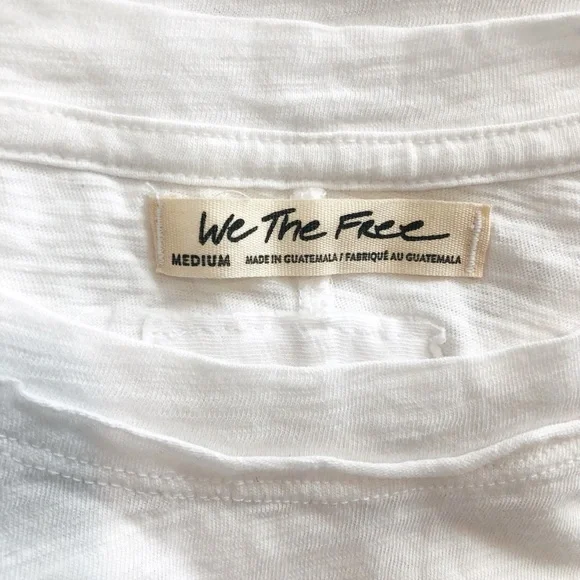 Free People Arden Oversized Long Sleeve Tee In Optic White. NWOT! Sz S & M - Picture 6 of 7